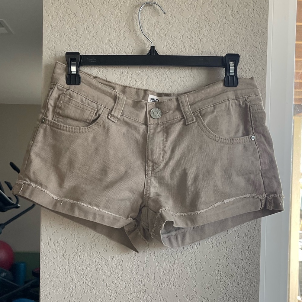 RSQ Jeans Tan Short Shorts size 7